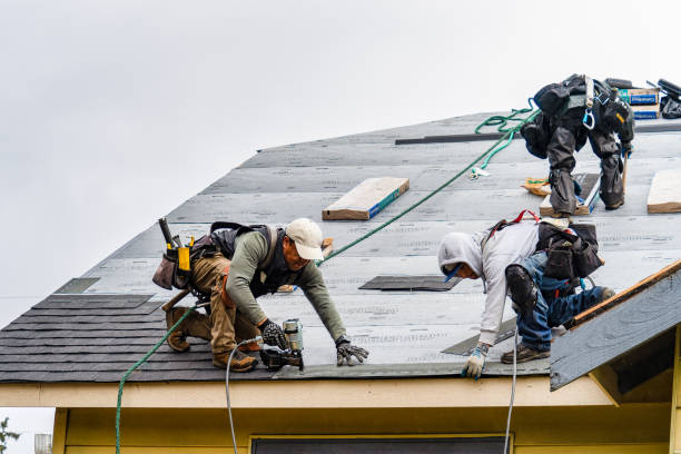 Professional Gutter Installation technician working in Enon, VA